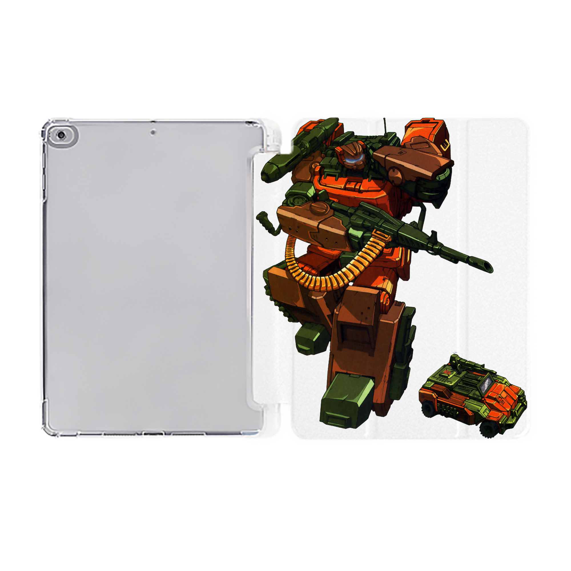 （画像用）  IPad ケース ペン収納付き 三つ折りスタンド PUレザー×シリコン 対応機種9.5/10.5/10.9インチ